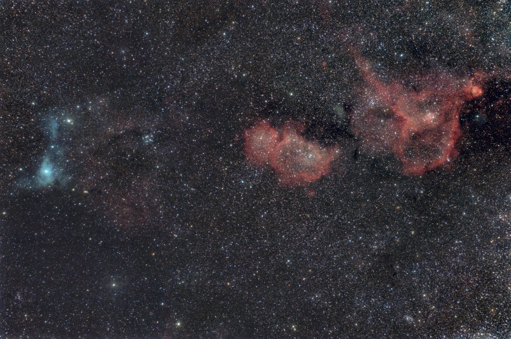 IC1805-1848 mit VdB 14 und 15 (Rainer Mannoff)